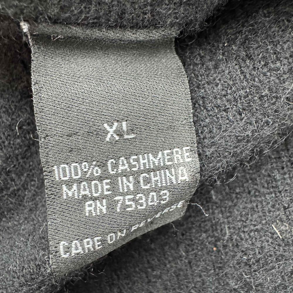 Daniel Bishop Black Cashmere Quarter Zip Pullover Basic Sweater Long Sleeve XL - Picture 11 of 13